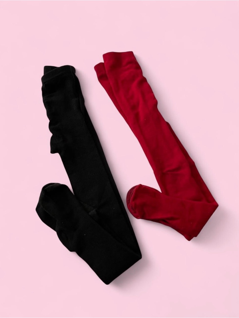 Girls Tights Bundle- Black & Red size 7-10